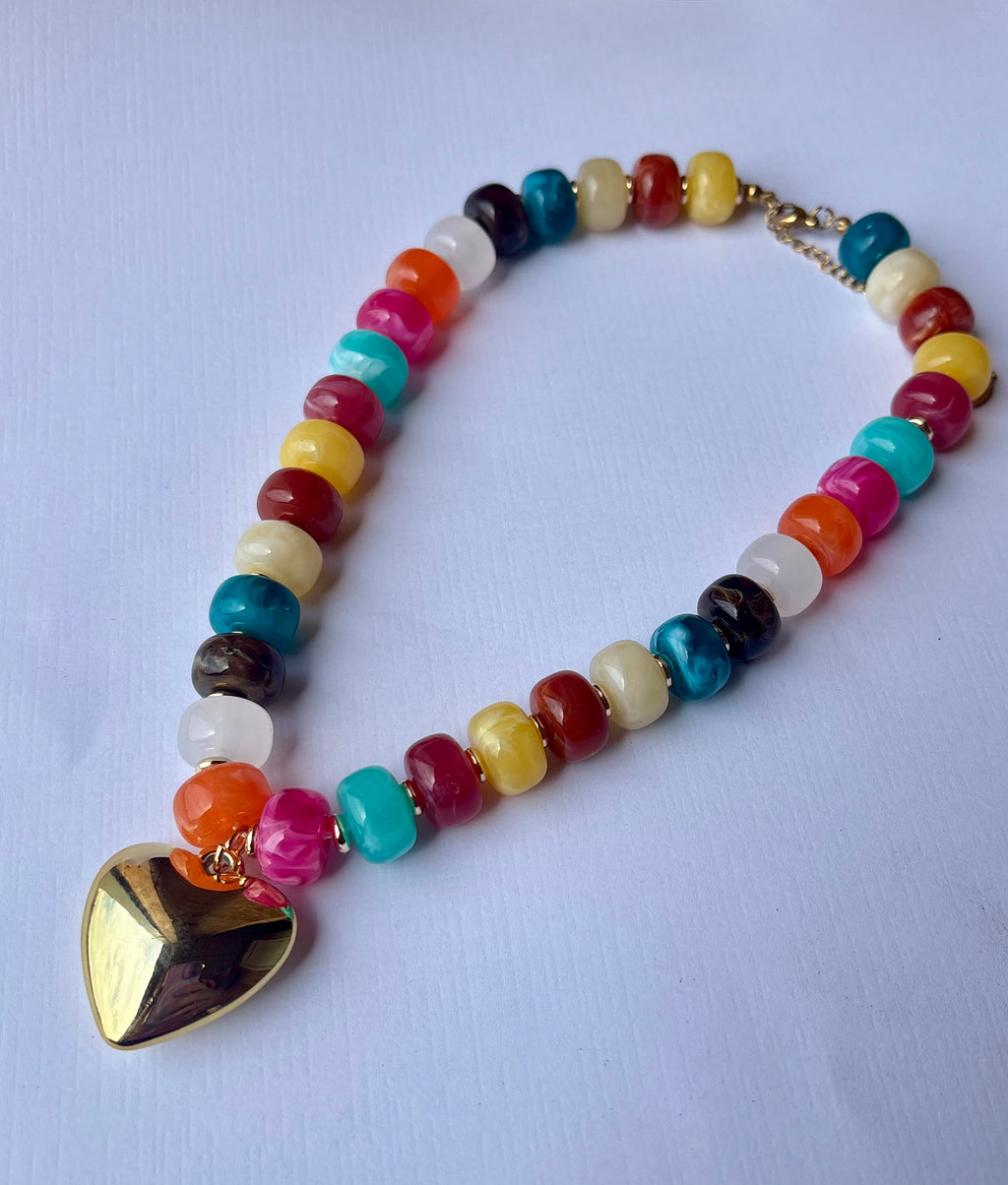 Beaded Heart Necklace