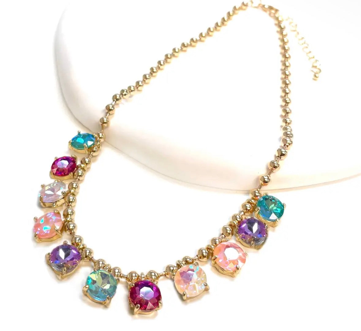 Dangle beaded chain multi ab
