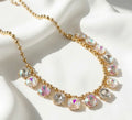 Dangle beaded chain white