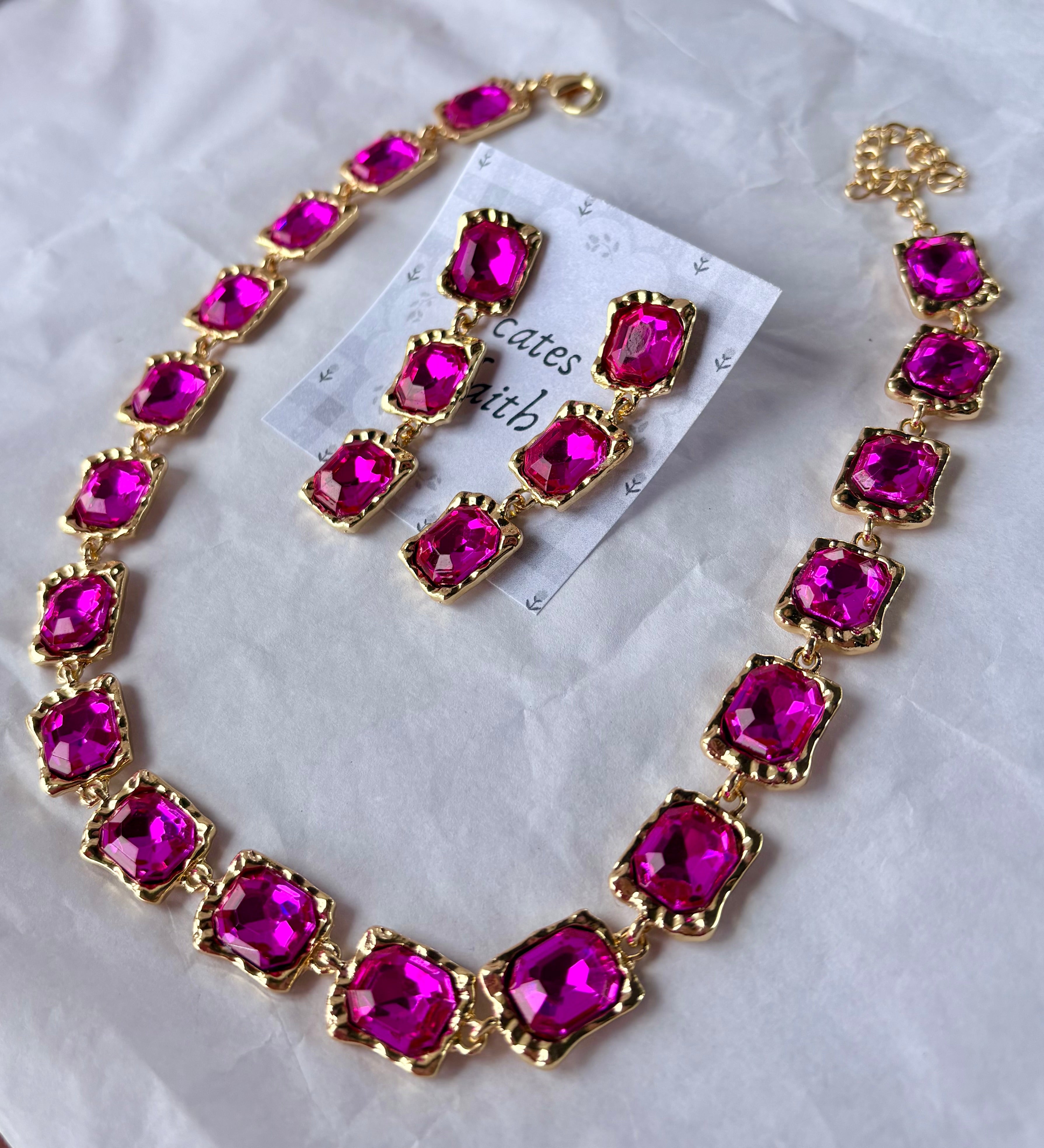Pink Necklace Set